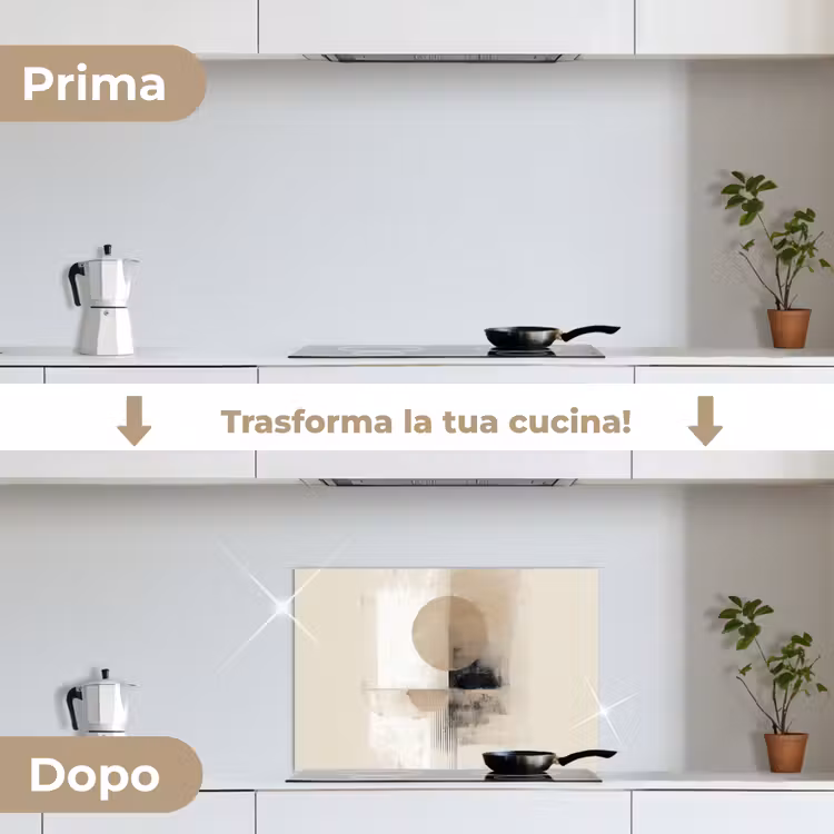 Paraschizzi cucina - Cerchio - Composizione - Profondità - Beige — 7