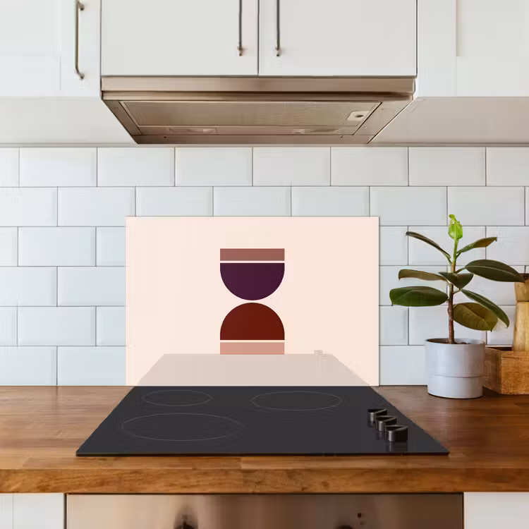 Paraschizzi cucina - Clessidra - Simmetrico - Rosso - Viola — 3