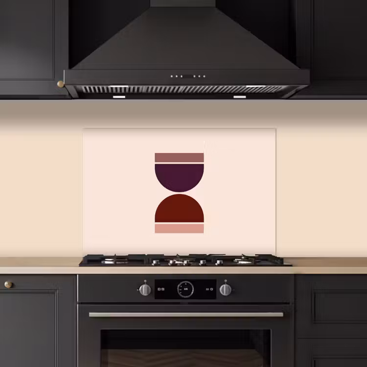 Paraschizzi cucina - Clessidra - Simmetrico - Rosso - Viola — 5