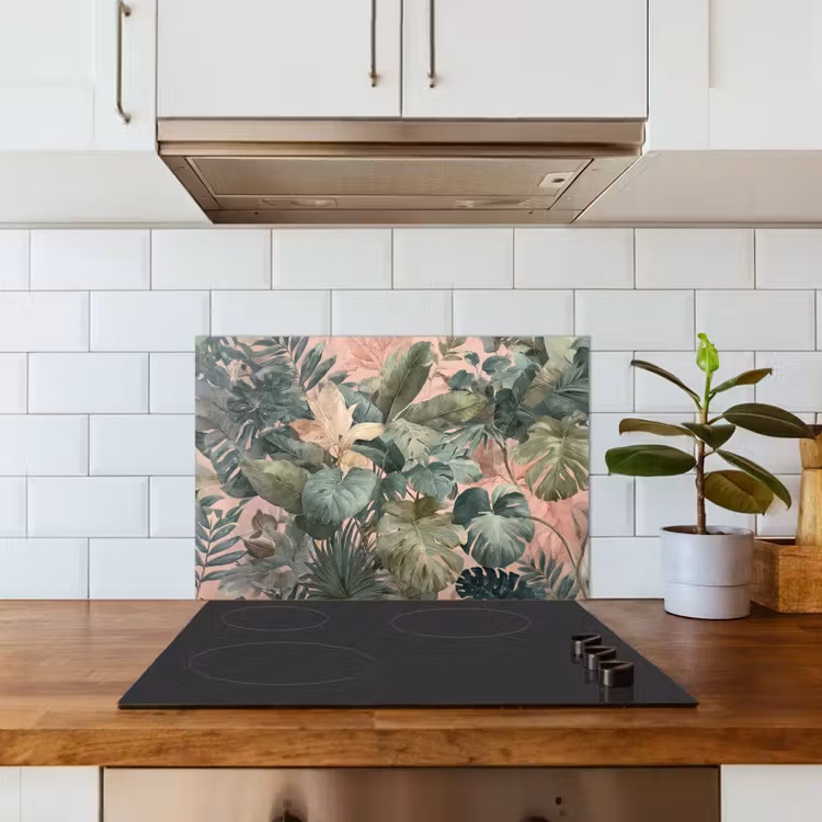 Paraschizzi cucina - Composizione delle foglie - Verde - Rosa — 3