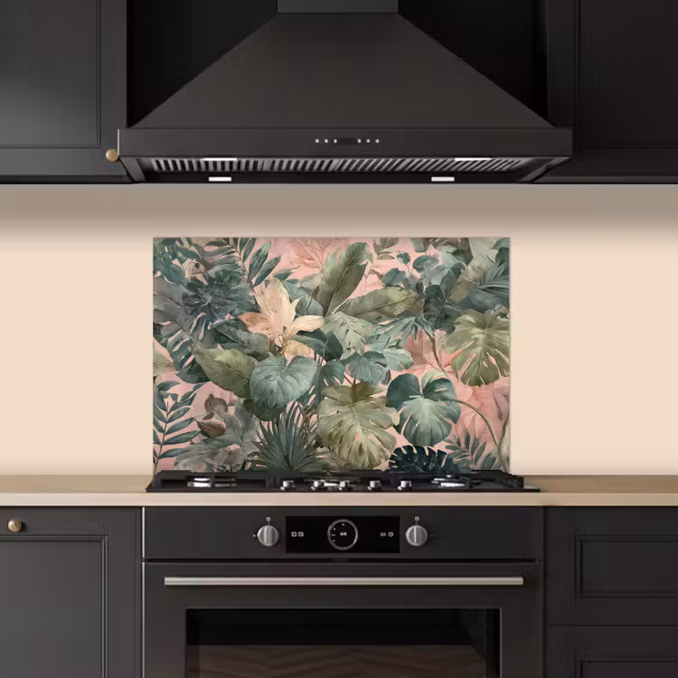 Paraschizzi cucina - Composizione delle foglie - Verde - Rosa — 5