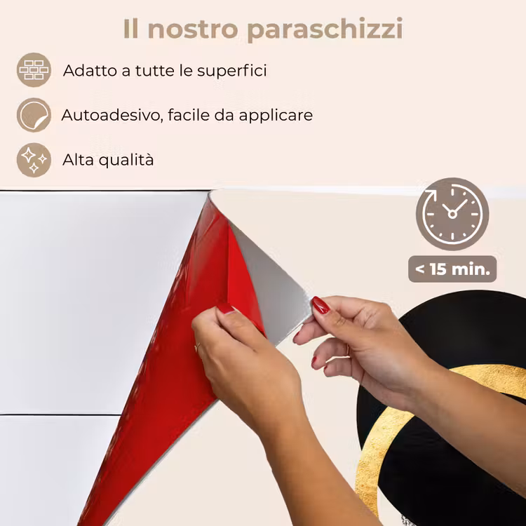 Paraschizzi cucina - Disegno astratto - Cerchio nero - Macchie di vernice — 4