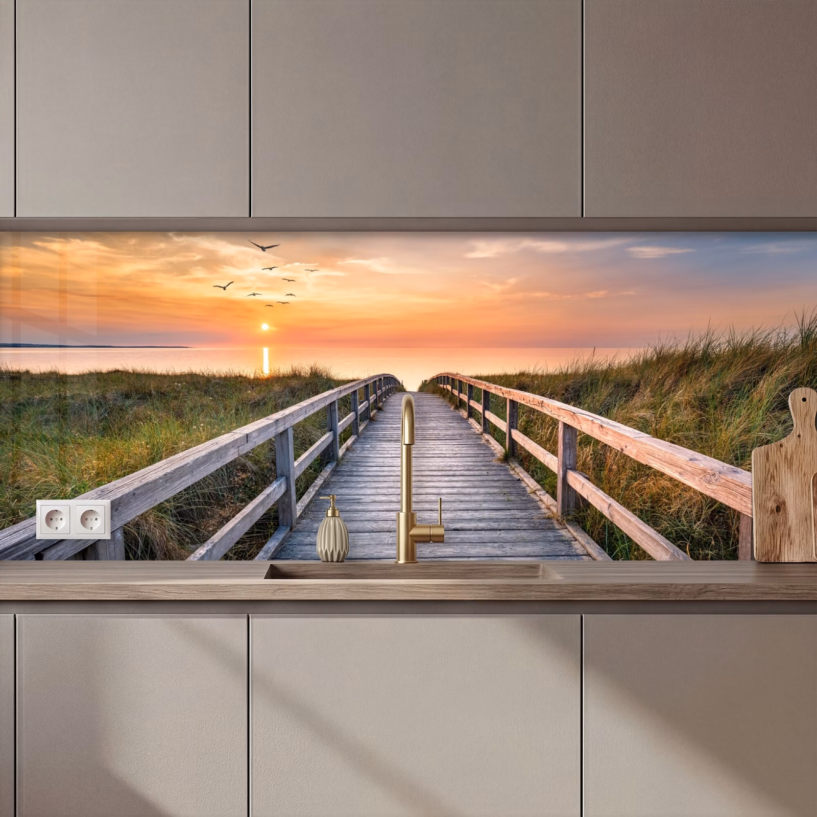 Schienale cucina - Dune - Natura - Legno — 1