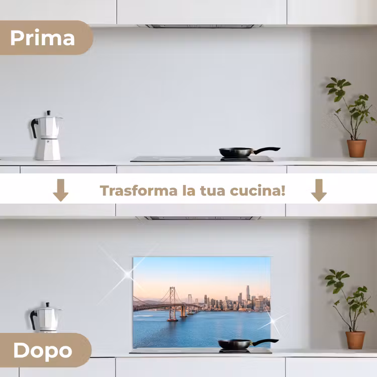 Paraschizzi cucina - Acqua - Ponte - Skyline - Moderno — 7