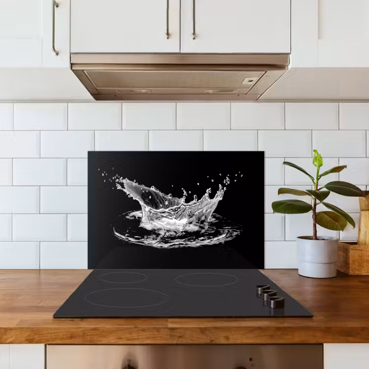 Paraschizzi cucina - Acqua - Schizzi - Acqua - Nero — 3