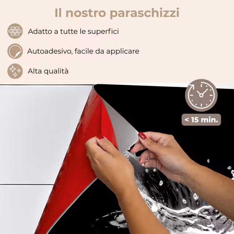 Paraschizzi cucina - Acqua - Schizzi - Acqua - Nero — 4