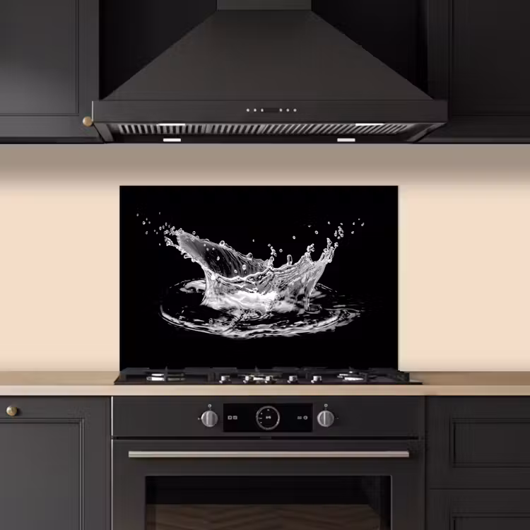 Paraschizzi cucina - Acqua - Schizzi - Acqua - Nero — 5