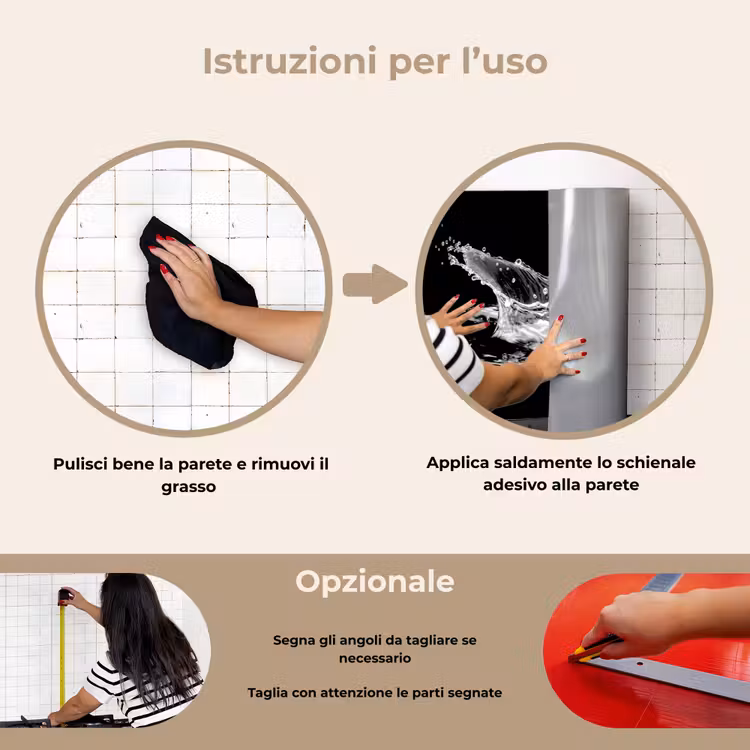 Paraschizzi cucina - Acqua - Schizzi - Acqua - Nero — 6