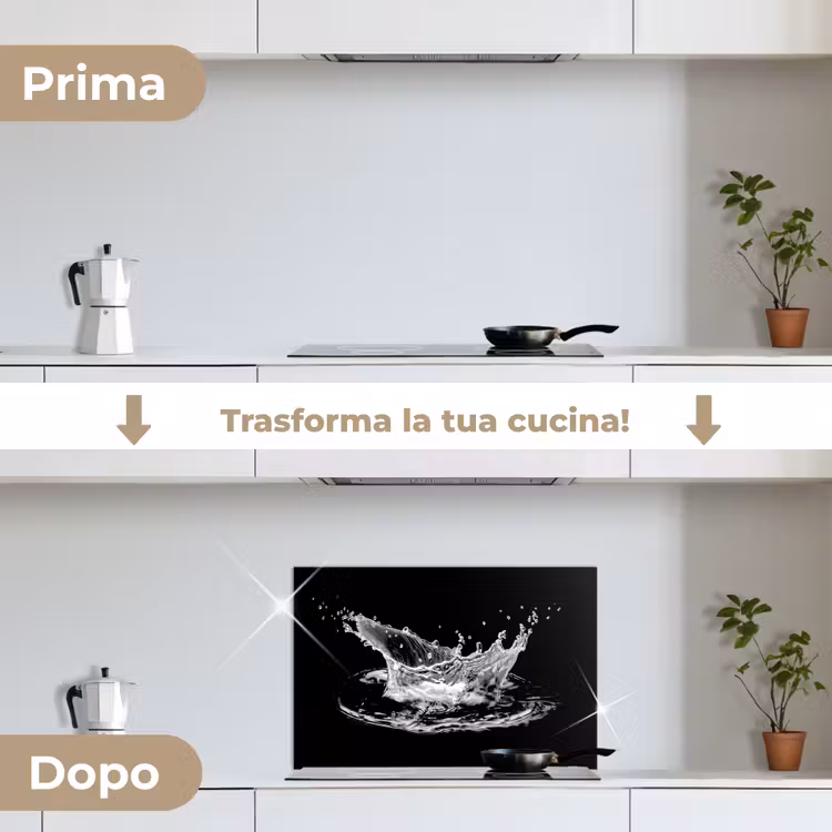 Paraschizzi cucina - Acqua - Schizzi - Acqua - Nero — 7