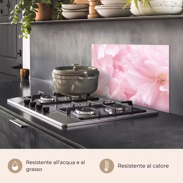 Paraschizzi cucina - Fiori - Rosa - Peonia — 2