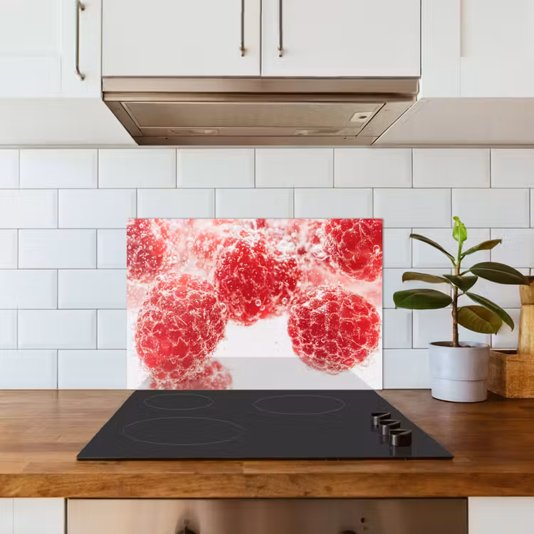 Paraschizzi cucina - Frutta - Acqua - Bolle - Rosso — 3