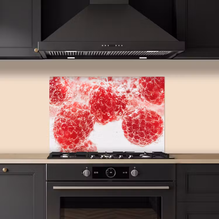 Paraschizzi cucina - Frutta - Acqua - Bolle - Rosso — 5