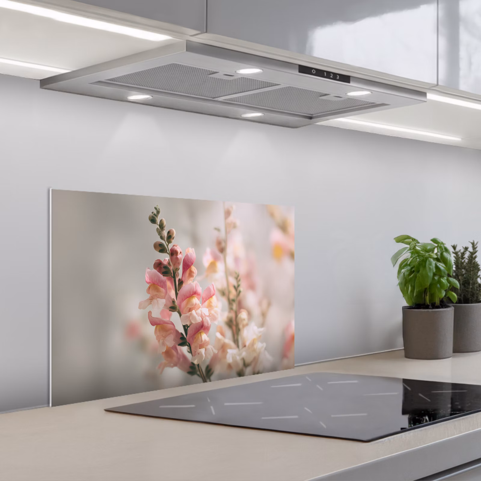 Paraschizzi cucina - Fiore - Snapdragon - Rosa - Stelo — 1