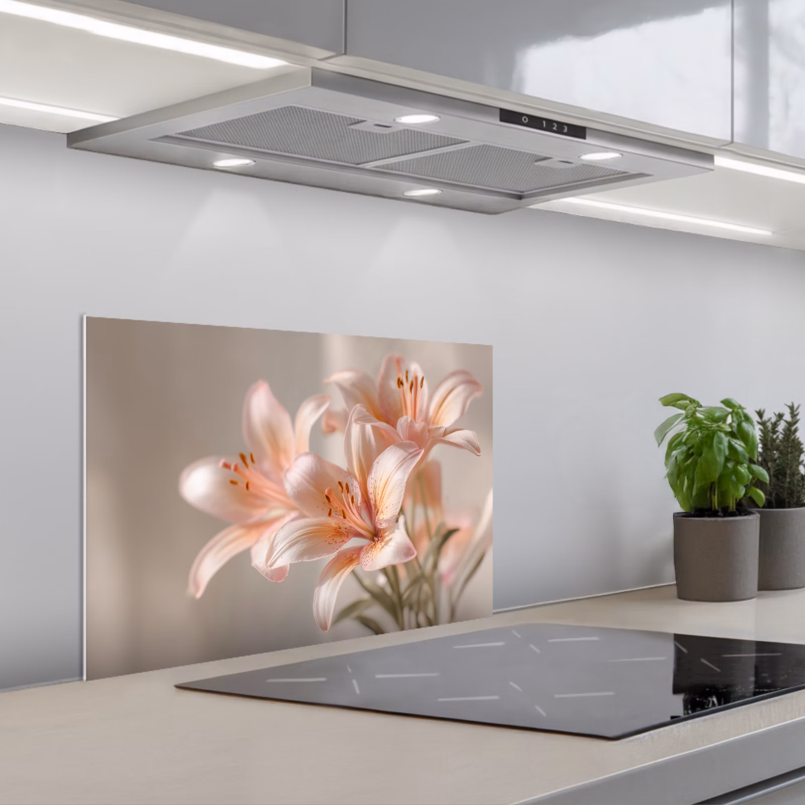 Paraschizzi cucina - Gigli - Stame - Rosa - Sfumato — 1