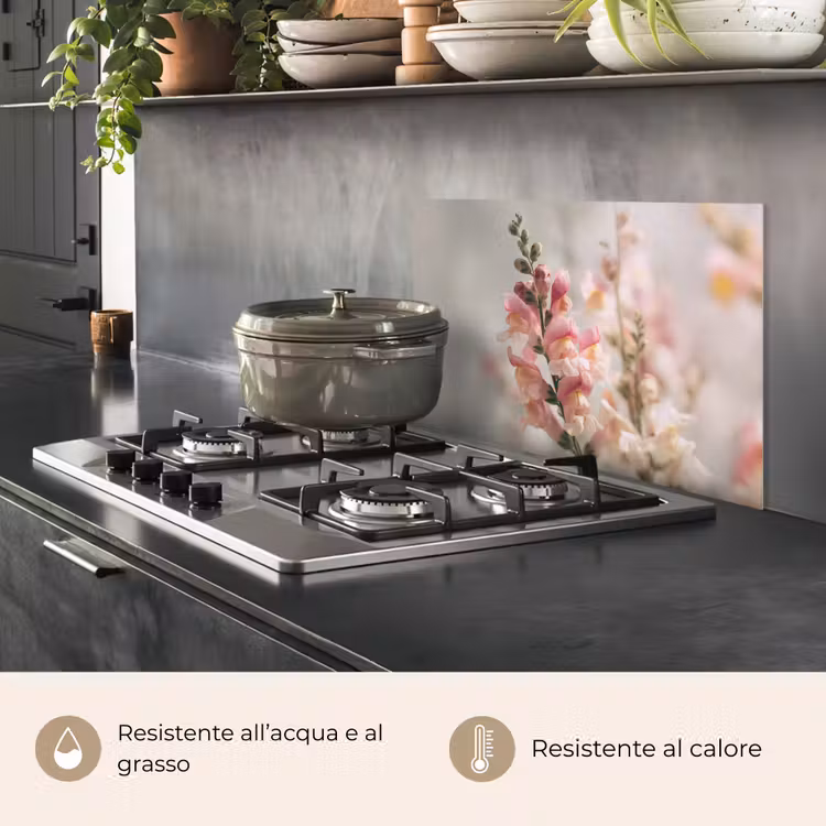 Paraschizzi cucina - Fiore - Snapdragon - Rosa - Stelo — 2