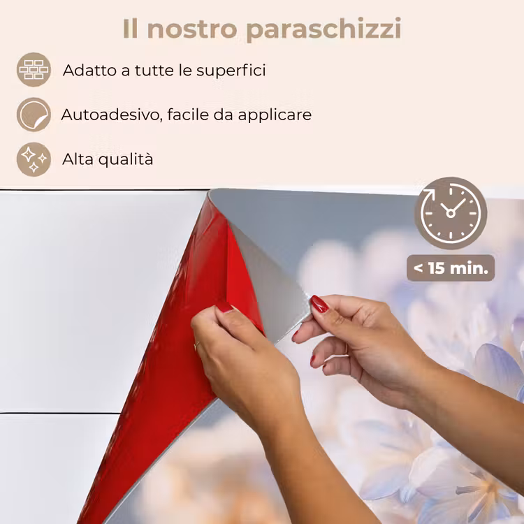 Paraschizzi cucina - Fiori - Azzurro - Sfumato - Grappoli — 4