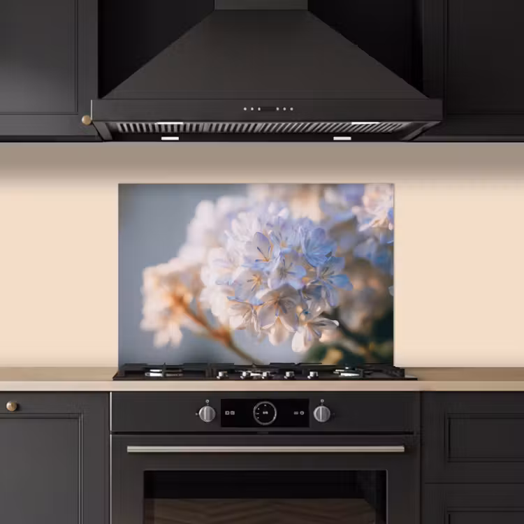 Paraschizzi cucina - Fiori - Azzurro - Sfumato - Grappoli — 5