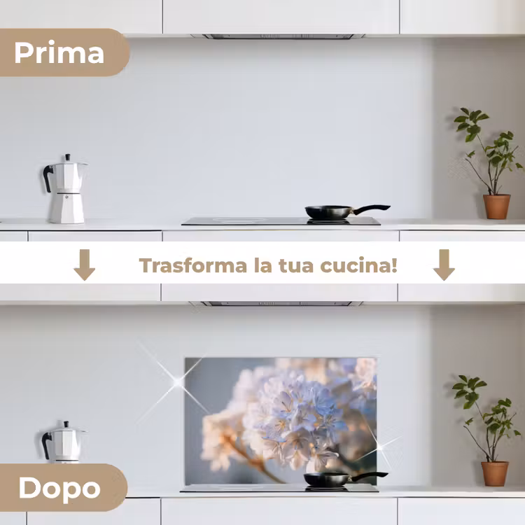 Paraschizzi cucina - Fiori - Azzurro - Sfumato - Grappoli — 7