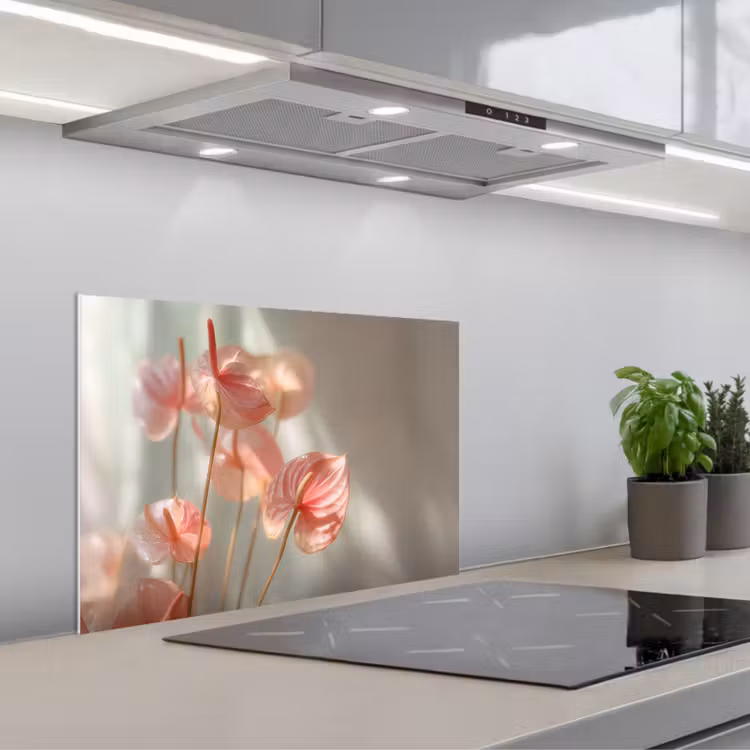 Paraschizzi cucina - Fiori - Steli - Rosa - Ombra — 1