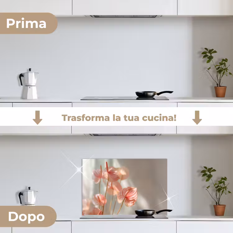 Paraschizzi cucina - Fiori - Steli - Rosa - Ombra — 7