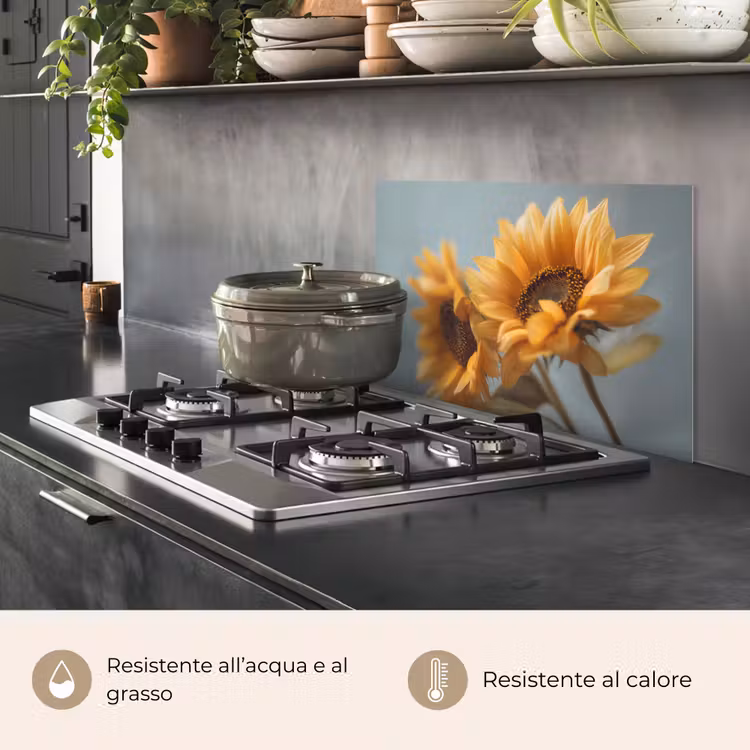 Paraschizzi cucina - Girasoli - Giallo - Sfumato — 2