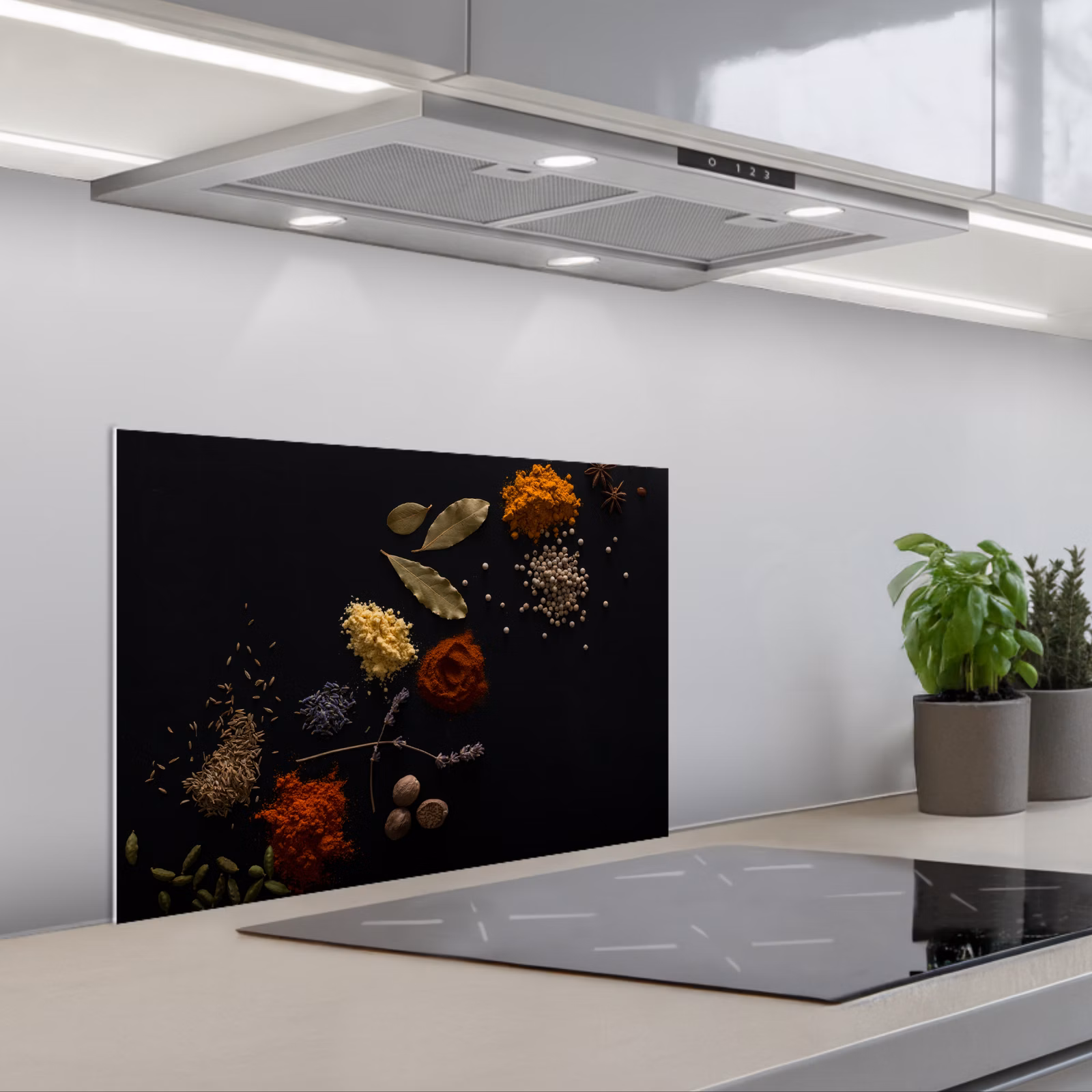 Paraschizzi cucina - Erbe - Nero - Spezie - Cucina - Cucina — 1
