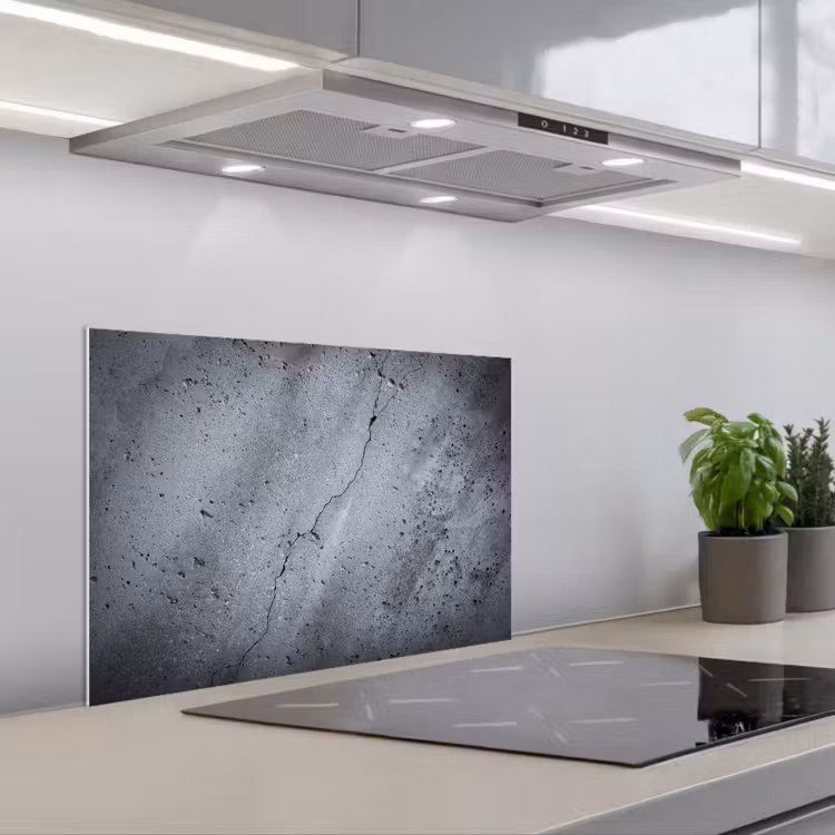 Paraschizzi cucina - Calcestruzzo - Grigio - Crepe — 1