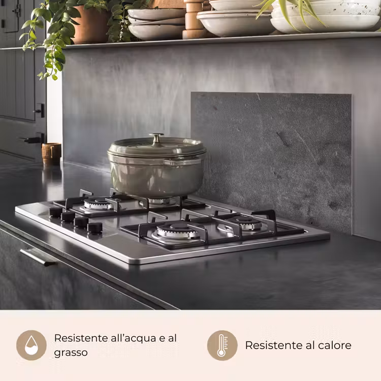 Paraschizzi cucina - Calcestruzzo - Grigio - Linea - Forme — 2