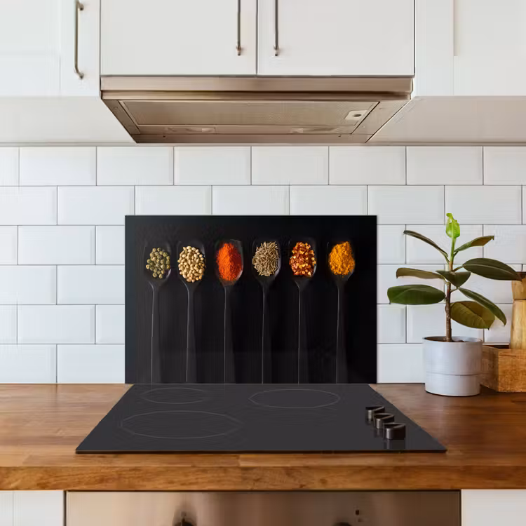 Paraschizzi cucina - Cucchiai - Spezie - Nero - Spezie - Rustico — 3