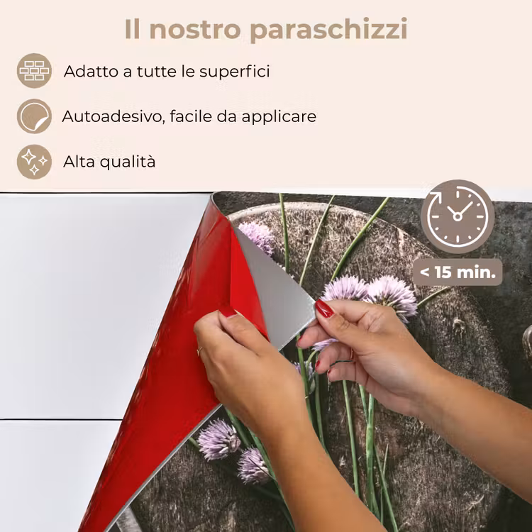 Paraschizzi cucina - Erba cipollina - Cucina - Mortaio - Rustico - Erbe - Viola — 4
