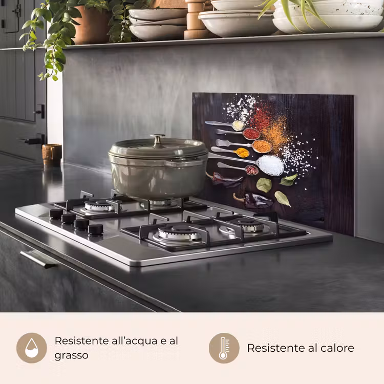 Paraschizzi cucina - Erbe - Cucchiai - Spezie - Industriale — 2