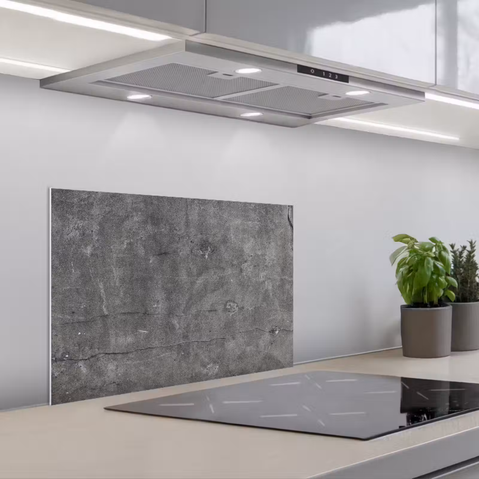 Paraschizzi cucina - Calcestruzzo - Parete - Cemento — 1
