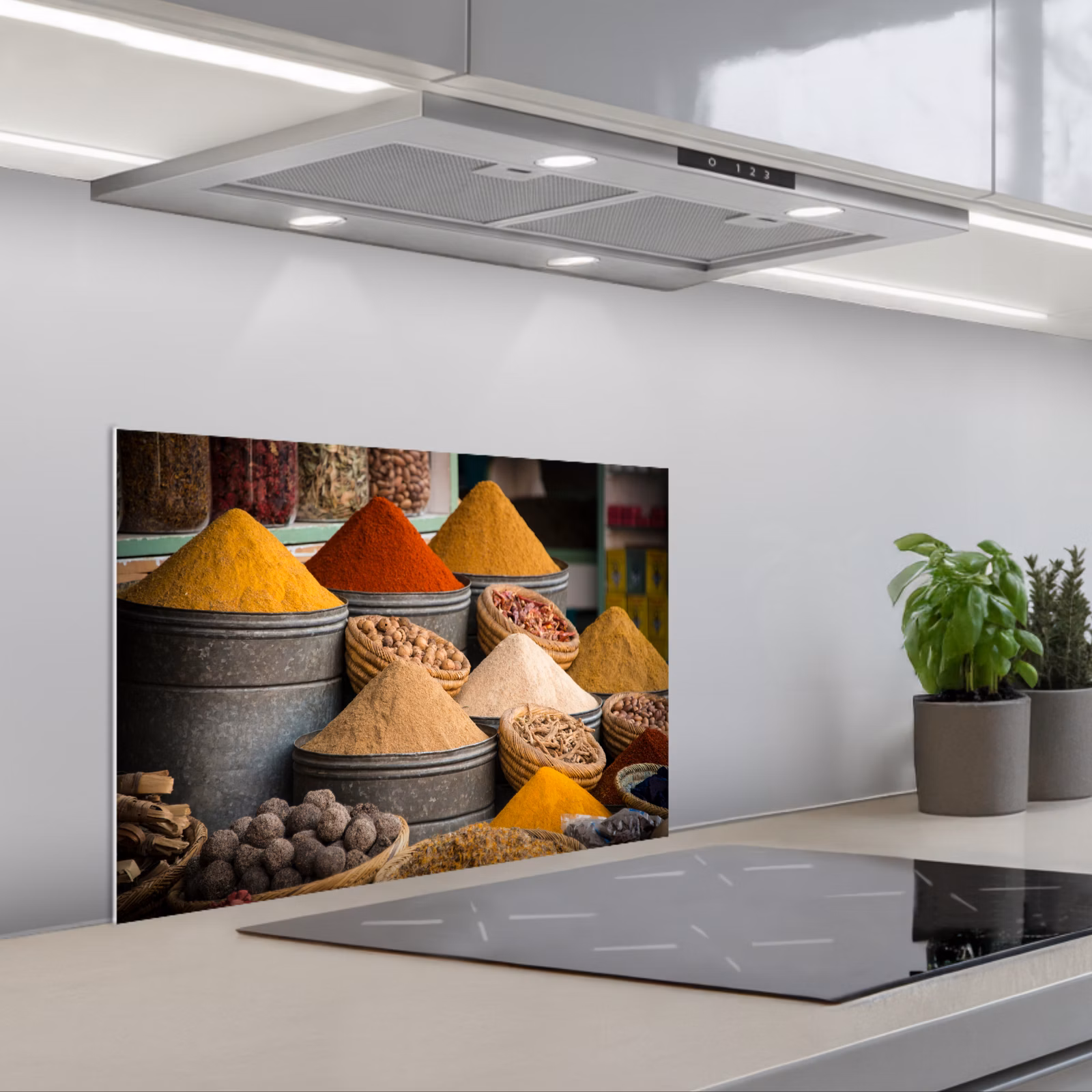 Paraschizzi cucina - Erbe - Ton - Spezie - Giallo - Marrone — 1