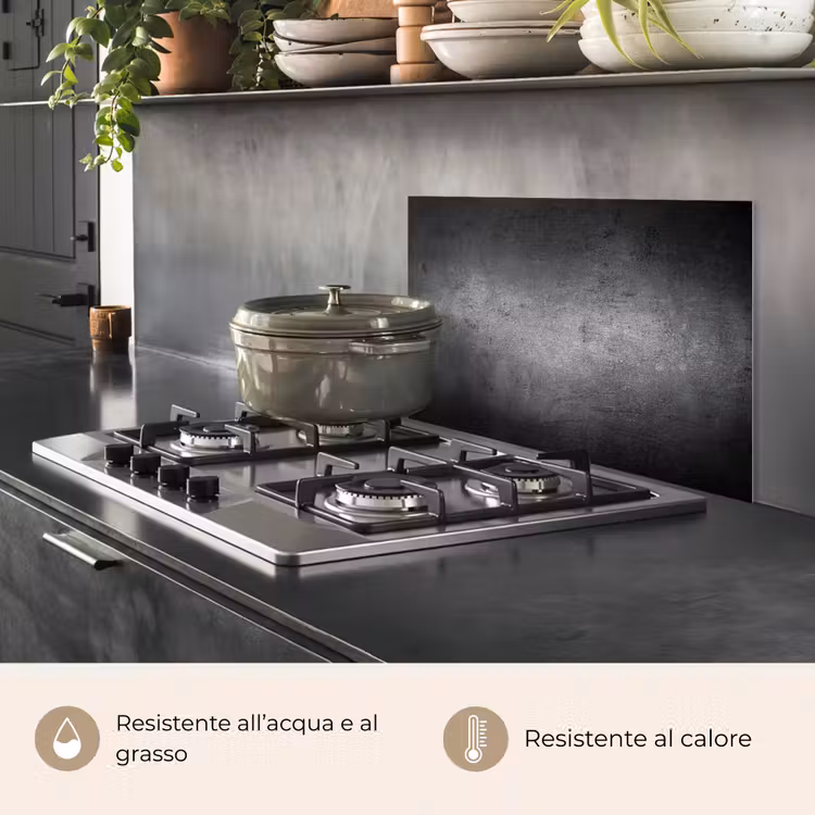 Paraschizzi cucina - Calcestruzzo - Grigio - Retrò - Cemento - Texture — 2