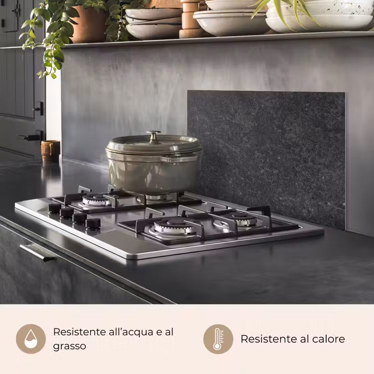 Paraschizzi cucina - Calcestruzzo - Grigio - Texture - Retrò - Industriale — 2