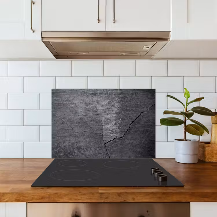 Paraschizzi cucina - Calcestruzzo - Nero - Crepe — 3