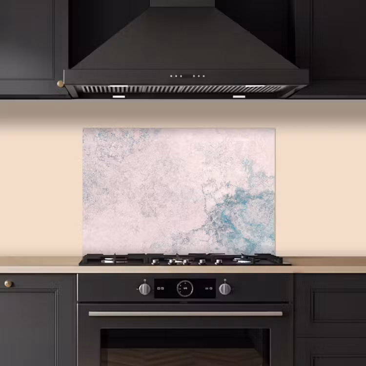 Paraschizzi cucina - Cemento - Calcestruzzo - Retrò - Industriale - Bianco - Blu — 5