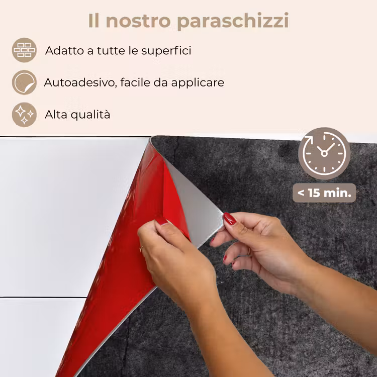 Paraschizzi cucina - Cemento - Strutturato - Retrò - Nero - Grigio - Rustico — 4