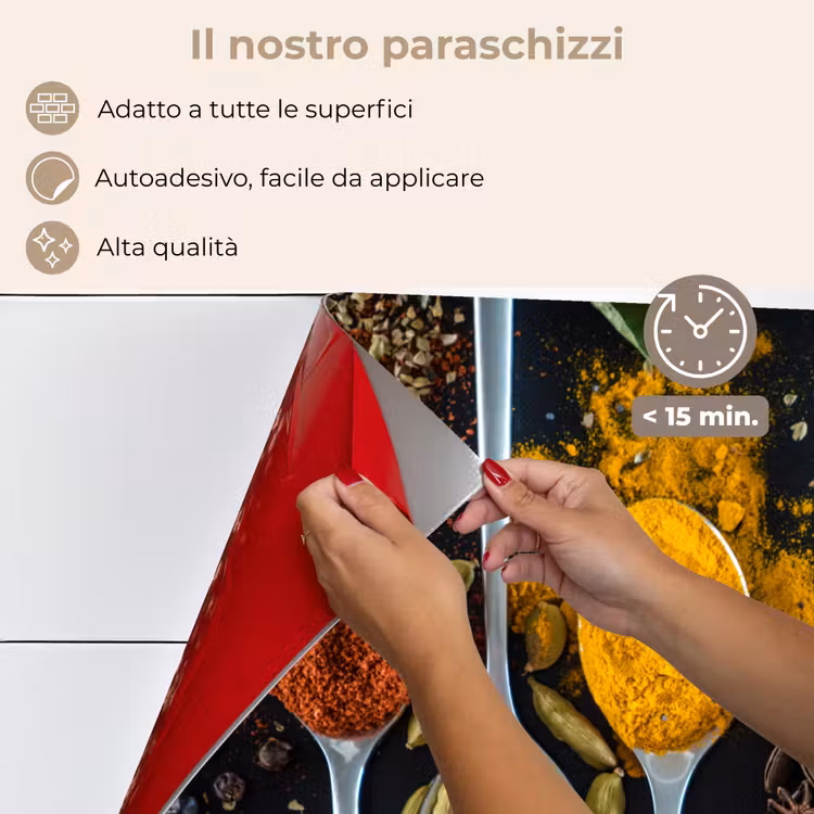 Paraschizzi cucina - Erbe - Cucchiaio - Spezie - Nero - Cucina — 4