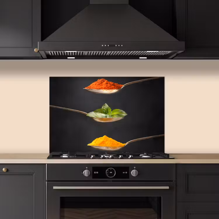 Paraschizzi cucina - Erbe - Cucchiaio - Spezie - Nero - Italiano — 5