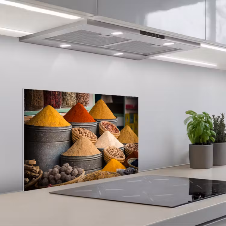 Paraschizzi cucina - Erbe - Ton - Spezie - Giallo - Marrone — 1