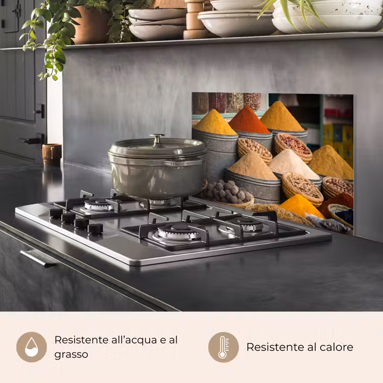 Paraschizzi cucina - Erbe - Ton - Spezie - Giallo - Marrone — 2
