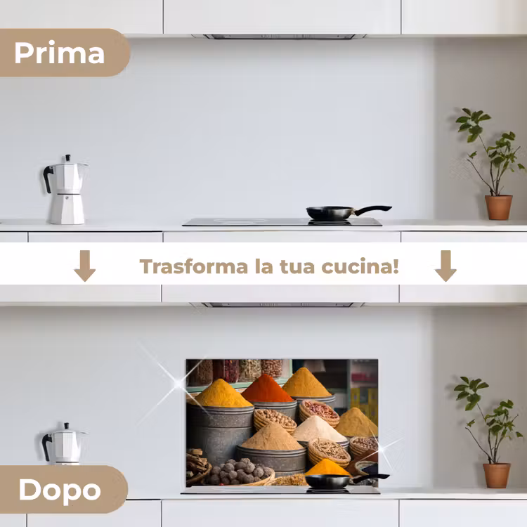 Paraschizzi cucina - Erbe - Ton - Spezie - Giallo - Marrone — 7