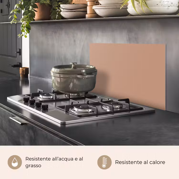 Paraschizzi cucina - Beige - Colore - Rosa — 2