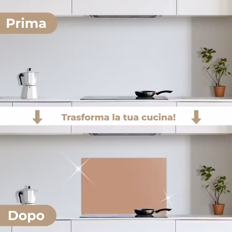 Paraschizzi cucina - Beige - Colore - Rosa — 7