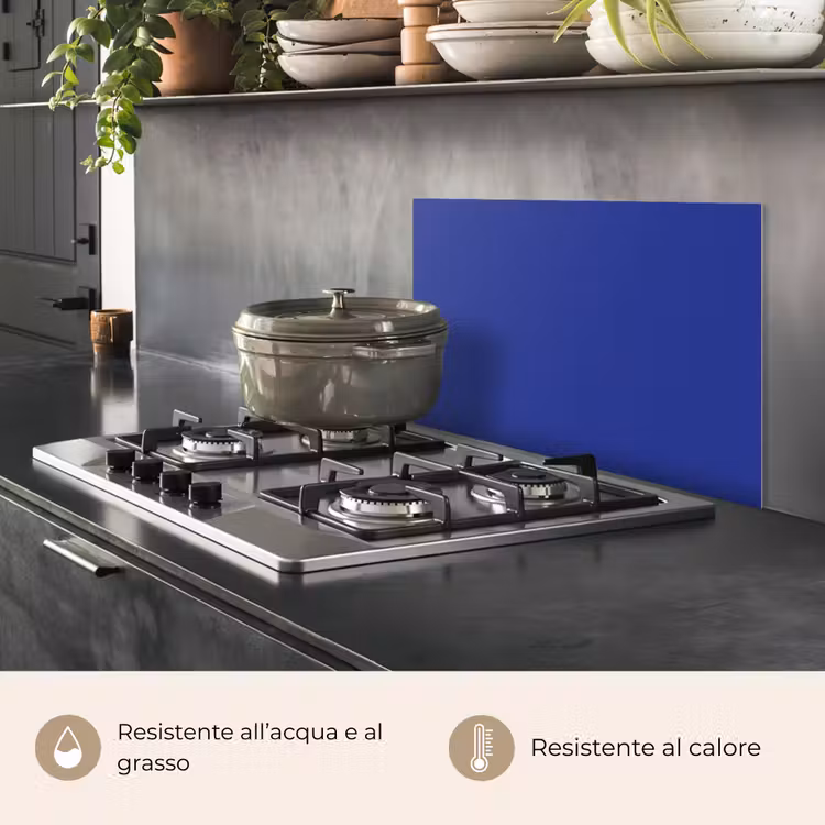 Paraschizzi cucina - Blu - Tinta unita - Blu scuro — 2