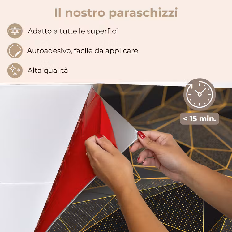Paraschizzi cucina - Astratto - Oro - 3D - Lusso - Arte — 4