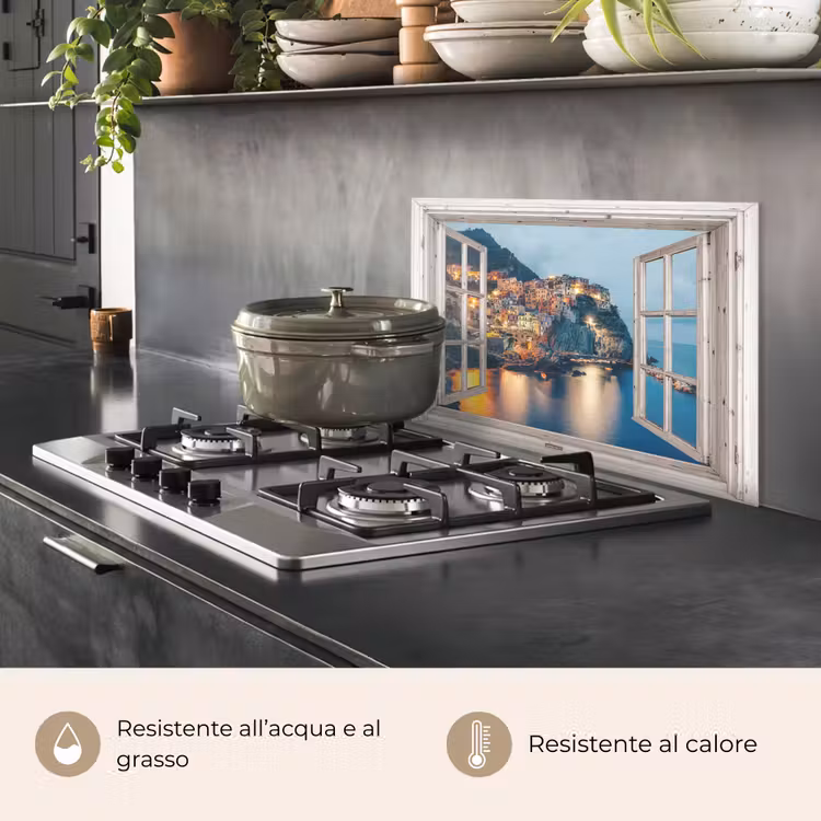 Paraschizzi cucina - Bellezza mediterranea al tramonto — 2