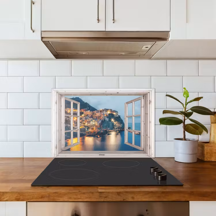 Paraschizzi cucina - Bellezza mediterranea al tramonto — 3