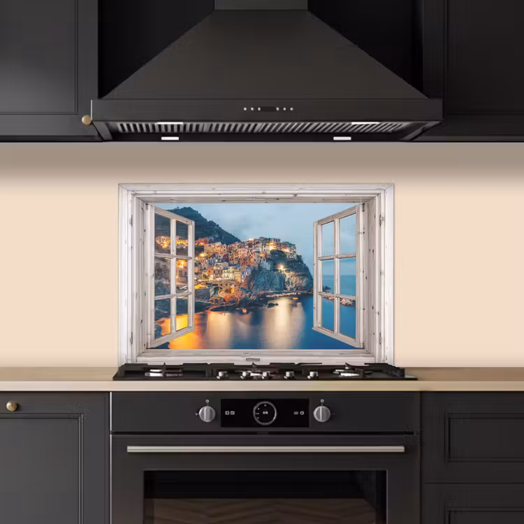 Paraschizzi cucina - Bellezza mediterranea al tramonto — 5